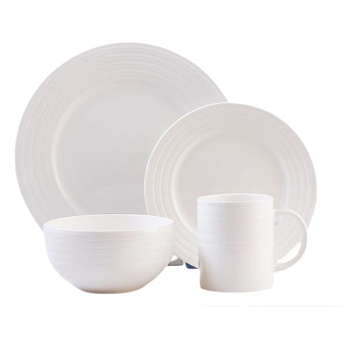 Dinner Sets - 16pc - Porcelain Embossed