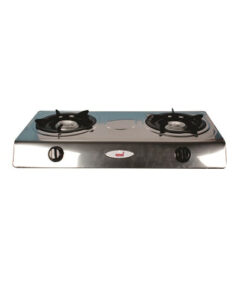Gas Stove - 2 Burner Polished Steel