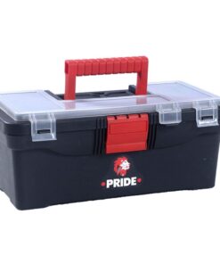 Pride Heavy Duty Plastic Tool Box - Black