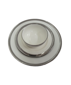 Dinner Sets  - 3pc  Silver Stripe