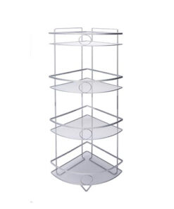 Shower Caddy - 4 Tier Shiny Grey