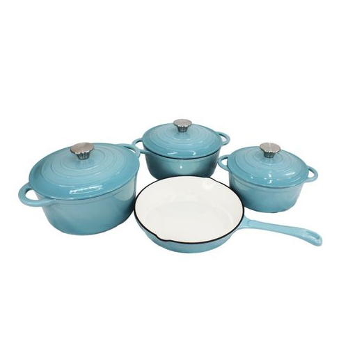 Cast Iron Pot Set - 7pc Leopard - Image 6