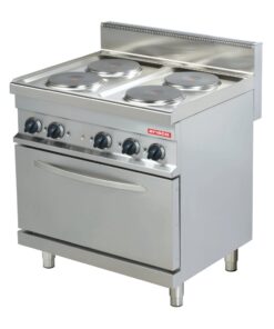 4 Plate cooking range with 1/1 GN convection oven – 700 series