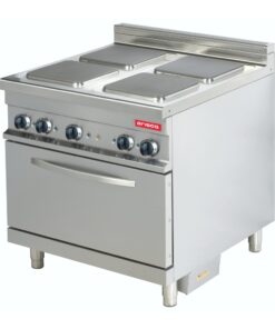 4 Plate cooking range with 2/1 GN convection oven – 900 series