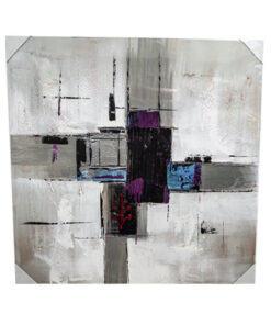 Canvas Painting - Abstract Crossroads black