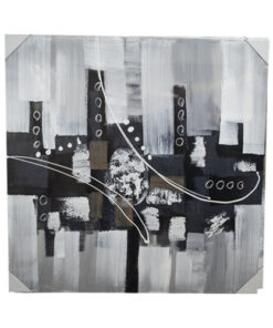 Canvas Painting - Abstract gray and white