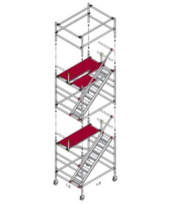 Wide Span 1500 TOWER Aluminum Scaffolding (length) = 1850mm x (width) 1500mm x 20000mm(height)