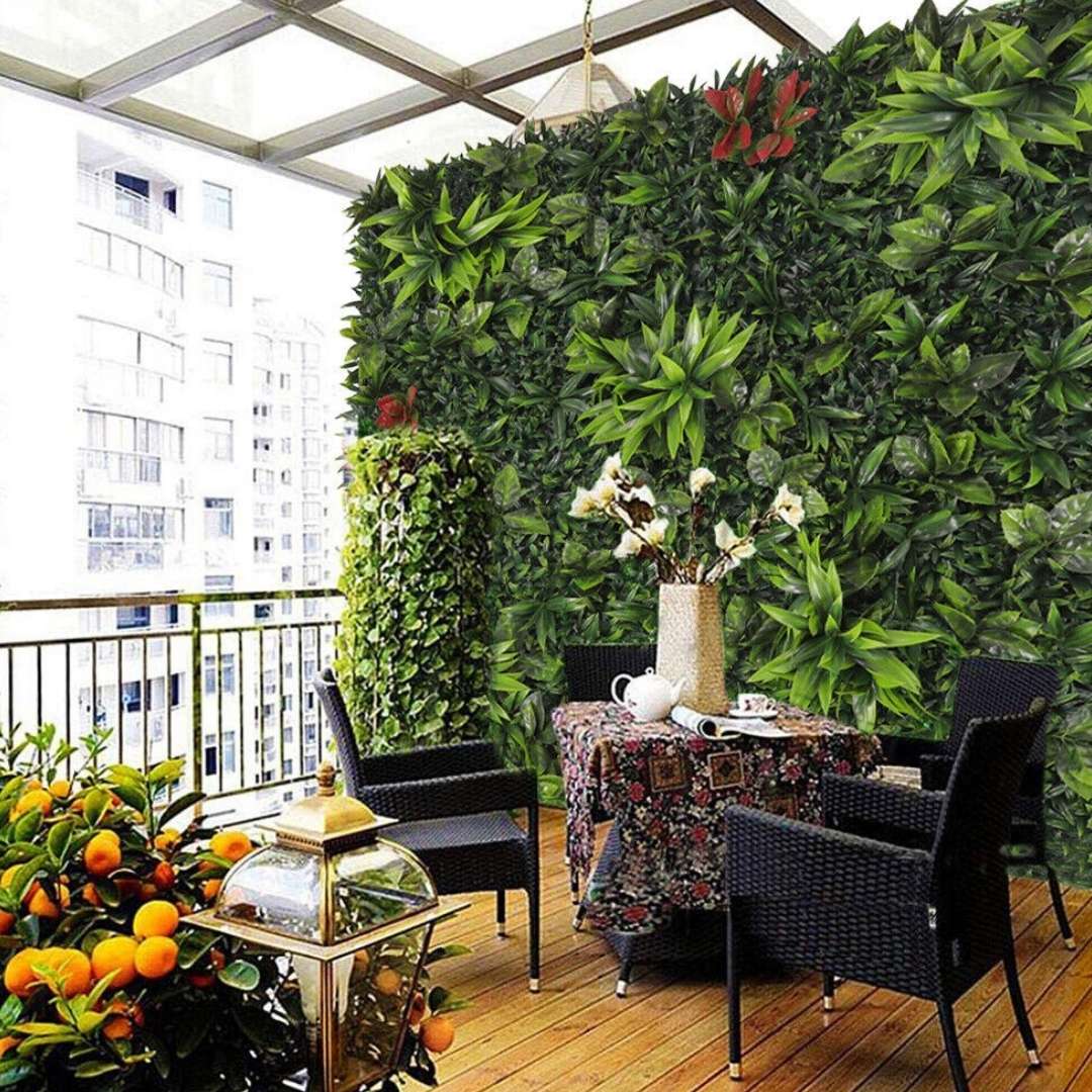 Artificial Green Wall Panel with Shrub 40cm x 60cm - Image 2