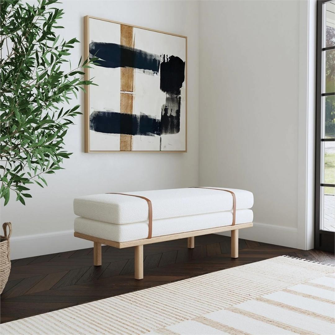 Xavier - Upholstered Strap Bench