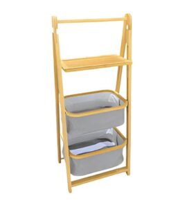 3 Tier Bamboo Basket Storage Rack
