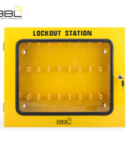 LOCKOUT STATION BBL 60 CAP STEEL YELLOW