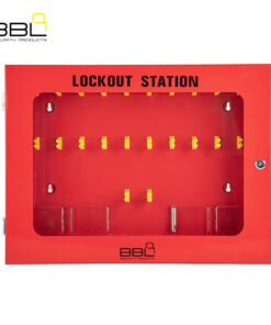 LOCKOUT STATION BBL 44 CAP STEEL RED