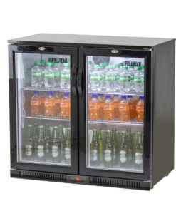 Back Bar Bottle Cooler – 2 Door, Hinged