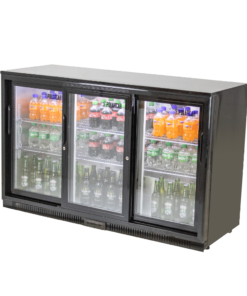 Back Bar Bottle Cooler – 3 Door, Sliding