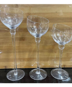 Candle Stand - 3pc Glass Bela