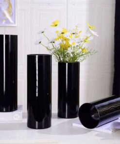 Cylinder Vases - Black Glass