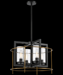 Chandelier Light - CH082/4 Black Gold