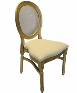 Louis Chair - Plastic Wood Look - Clear Back