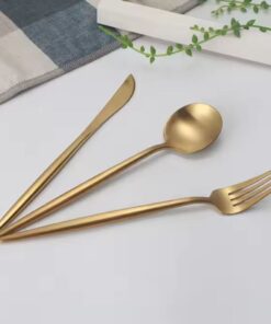 Cutlery Sets - Modern 3pc Plain Gold
