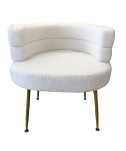 Halo Chair - Boucle with Gold Legs