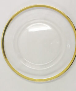 Underplates - Glass Gold Edging