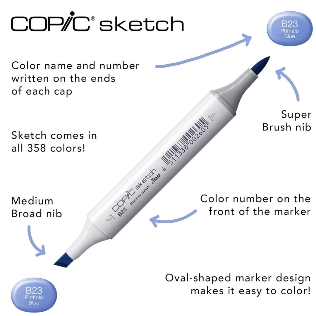 Copic - Sketch Basic Marker Set - 12 Pc - Image 5