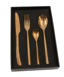 Gold Cutlery Set - Stainless Steel - 4/Pack