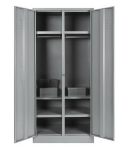 Double hostel locker with 2,5 shelves and money box DHL03 – 1800h x 790w x 520d – Hammerton Grey/Ivory Karoo