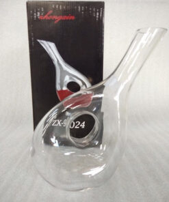 Glass Jug Slant 30cm with Hole