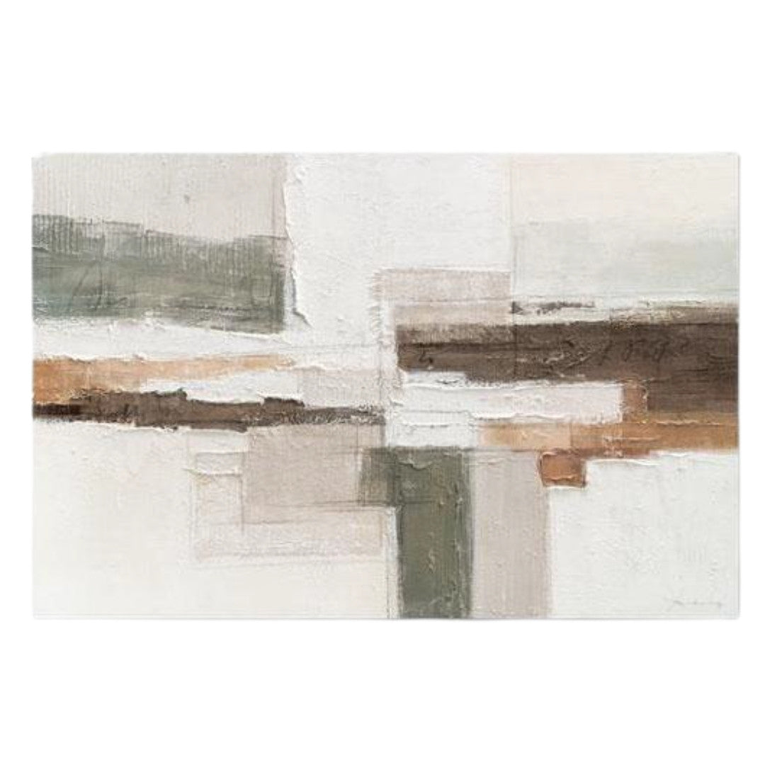 Calm Earth Tones Abstract Painting – 83 x 123cm - Image 2