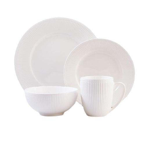 Dinner Sets - 16pc - Porcelain Embossed - Image 5