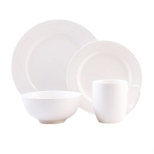 Dinner Sets - 16pc - Porcelain Embossed - Image 4