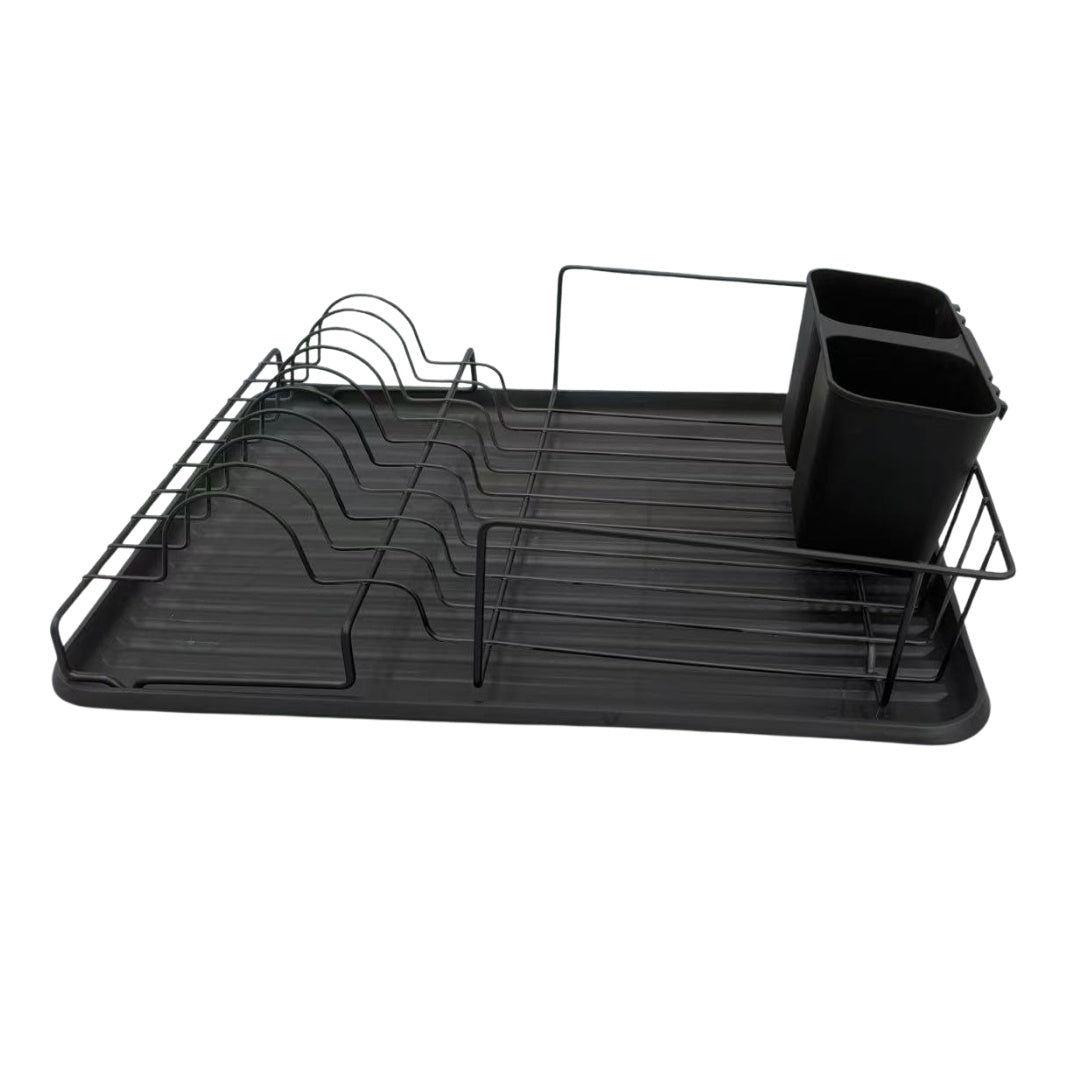 Dish Rack with Cutlery and Glasses Holder - Image 2