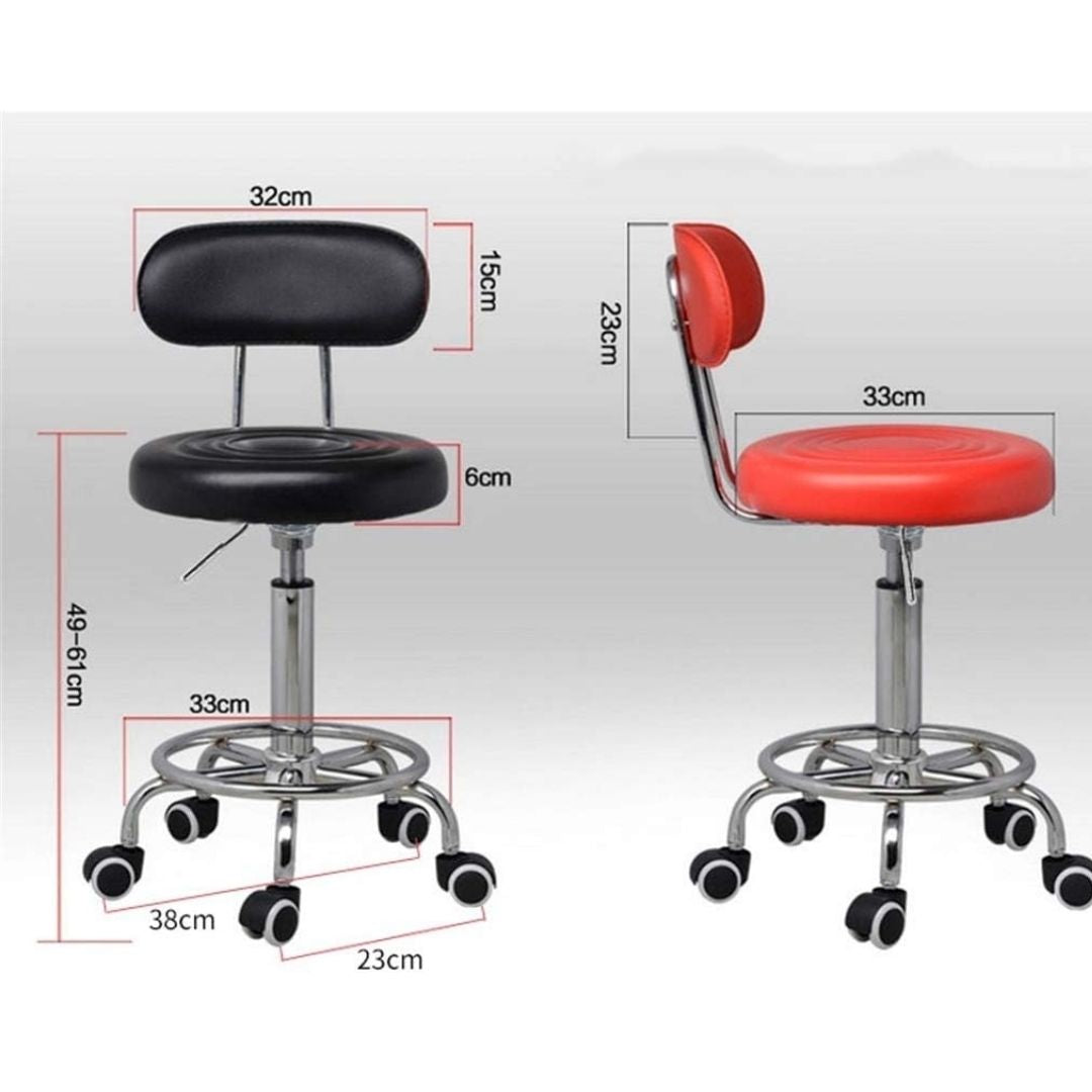 Rolling Barstool - Diyya with Backrest - Image 5