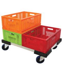 Single Euro Aluminum Dolly Trolley-600mm x 400mm or DBL Euro Aluminum Dolly Trolley-800mm x 600mm