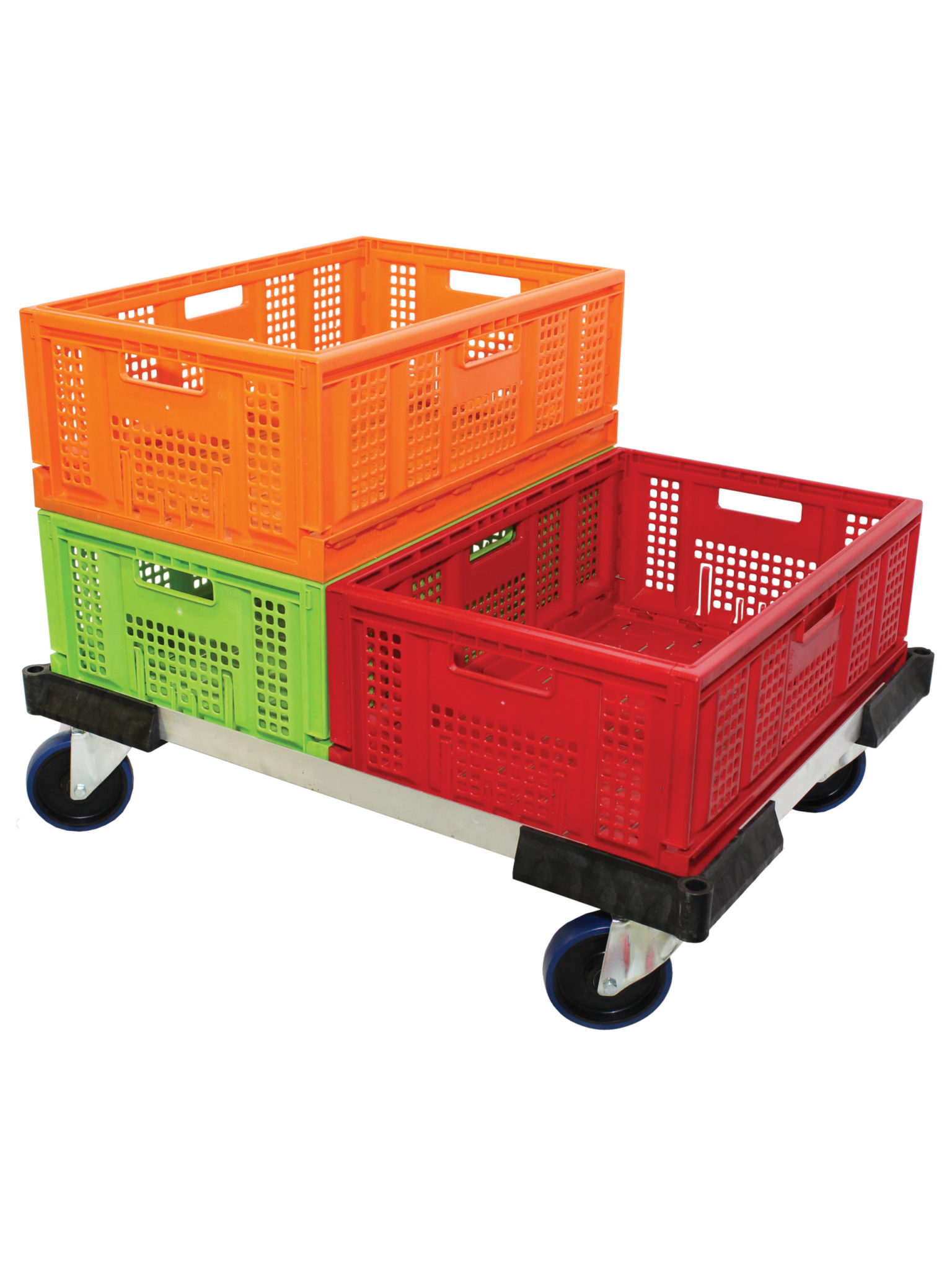 Single Euro Aluminum Dolly Trolley-600mm x 400mm or DBL Euro Aluminum Dolly Trolley-800mm x 600mm