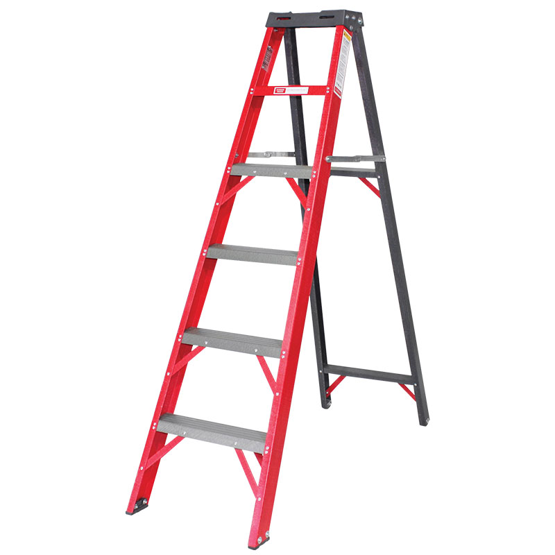 Industrial Duty A-Frame Fully Fibreglass Stepladder from 0.9M to 4.8m