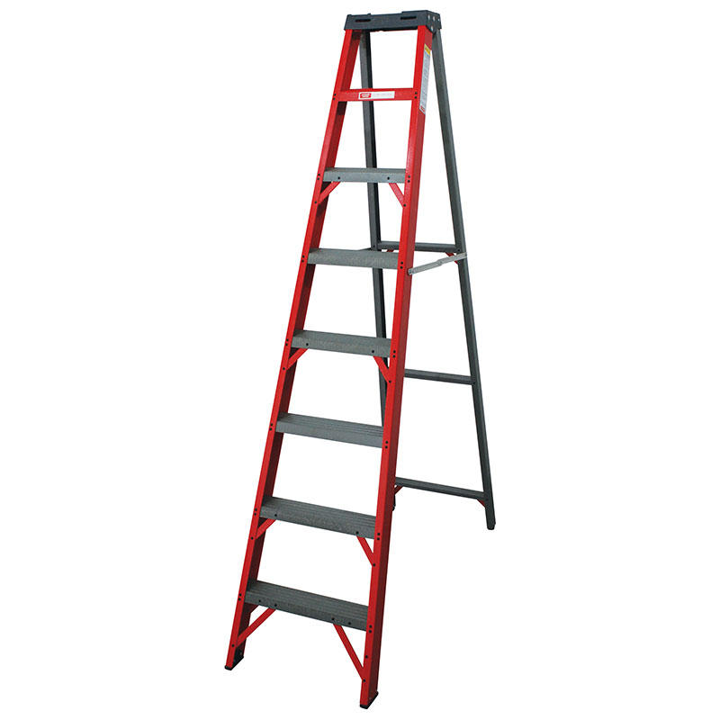 Industrial Duty A-Frame Fully Fibreglass Stepladder from 0.9M to 4.8m - Image 4