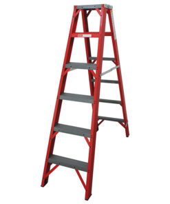 Industrial Duty A-Frame Double Sided Fully Fibreglass Stepladder – from 1.2m to 3.6m