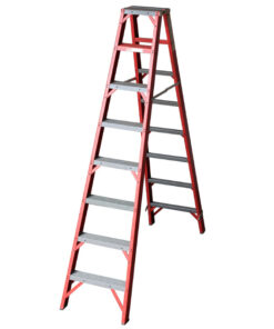 Industrial Duty A-Frame Double Sided Fully Fibreglass Stepladder FGSD4-ALL-SS – from 1.2m to 3.6m