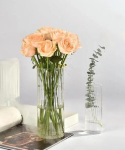 Fluted Glass Vase 29cm