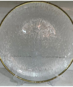 Underplate - Glass Frosted Oyster Gold Edge
