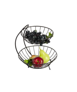 Fruit Baskets - 2 Tier Black