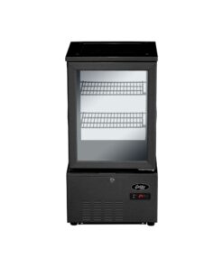 Refrigerated Glass Display Cabinet – 56Lt, Black