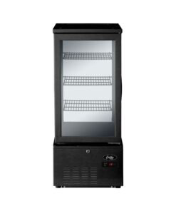 Refrigerated Glass Display Cabinet – 74Lt, Black