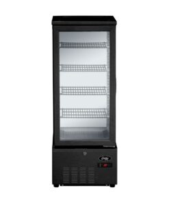 Refrigerated Glass Display Cabinet – 98Lt, Black
