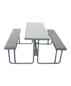 1800(table 570w, benches 280w) Canteen unit – Painted top / Galvanized top – CU002-Grey