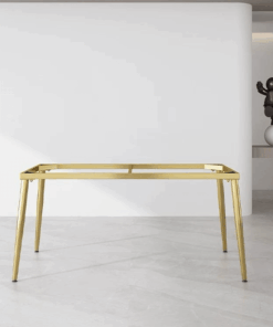 Dining Table - Gold Frame Tempered Glass