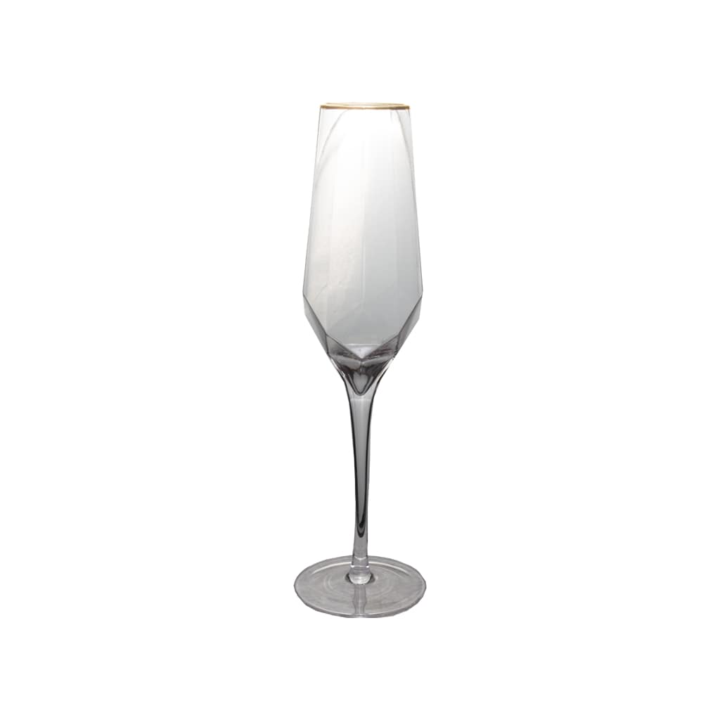 Stemware - Diamond Cut Gold Rim - Image 2