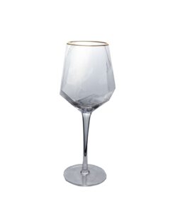 Stemware - Diamond Cut Gold Rim